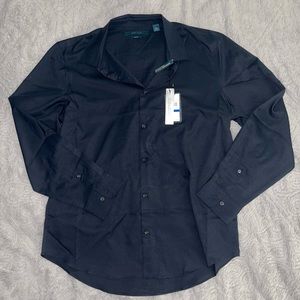 ‼️NEW‼️Perry Ellis Stretch Dark Sapphire Dress Shirt With Extendable Collar XL
